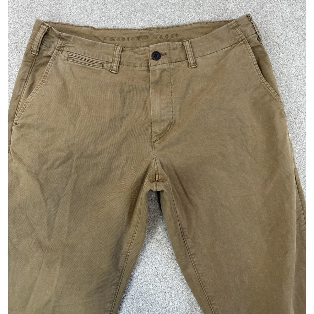 American Eagle Flex Athletic Skinny Khaki Pants Men's 36x36 (Fits 36x33) Preppy
